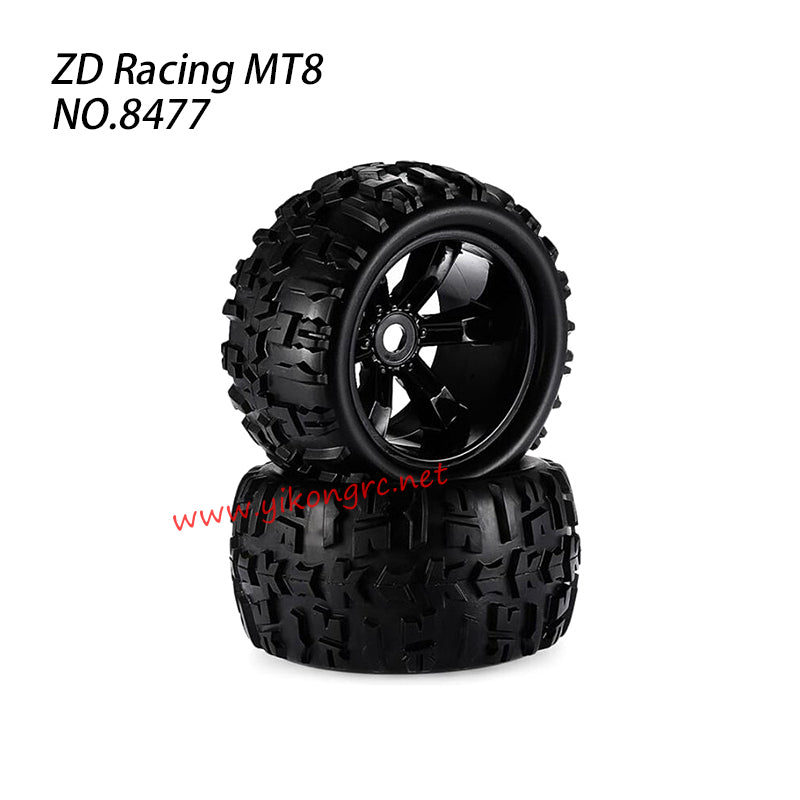 ZD Racing MT8 Pirates3 Monster Truck Parts Pre Glued Tire 8477