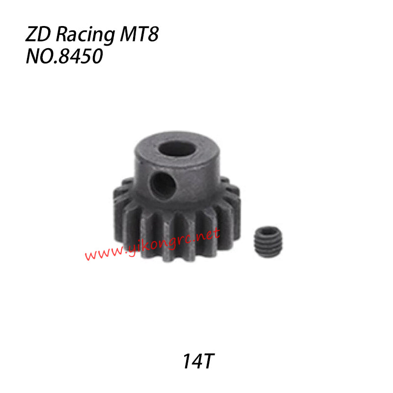 ZD Racing MT8 Pirates3 Parts 14T Motor Gears 8450