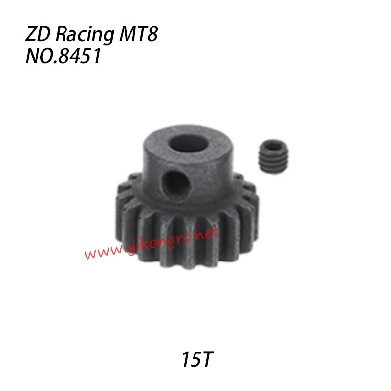 ZD Racing MT8 Pirates3 Parts 15T Motor Gears 8451