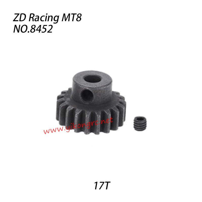 ZD Racing MT8 Pirates3 Parts 17T Motor Gears 8452
