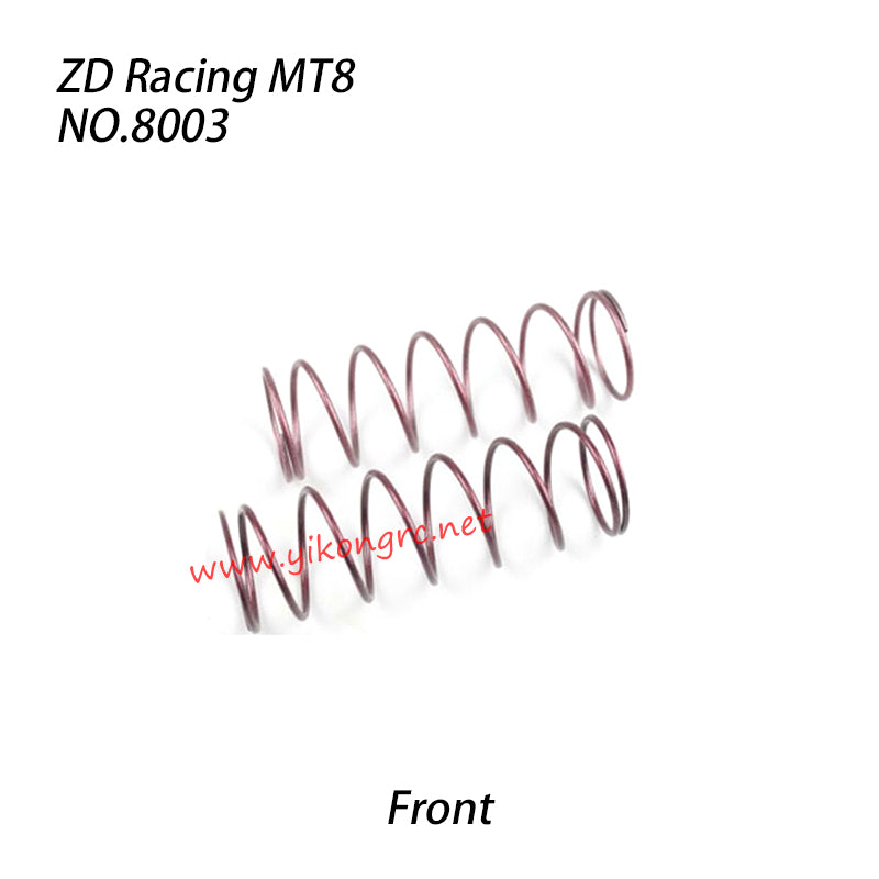 ZD Racing MT8 Pirates3 Parts Front Shock Spring 8003