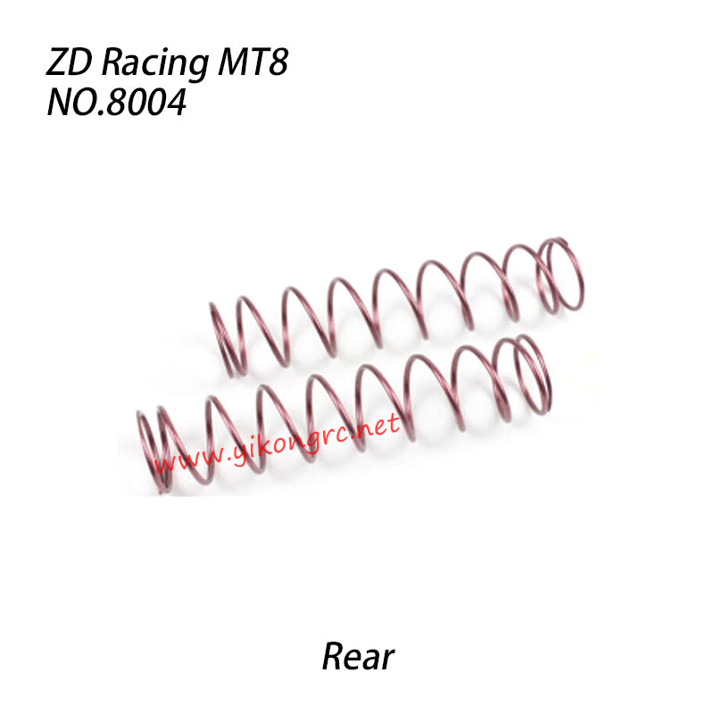 ZD Racing MT8 Pirates3 Parts Rear Shock Spring 8004