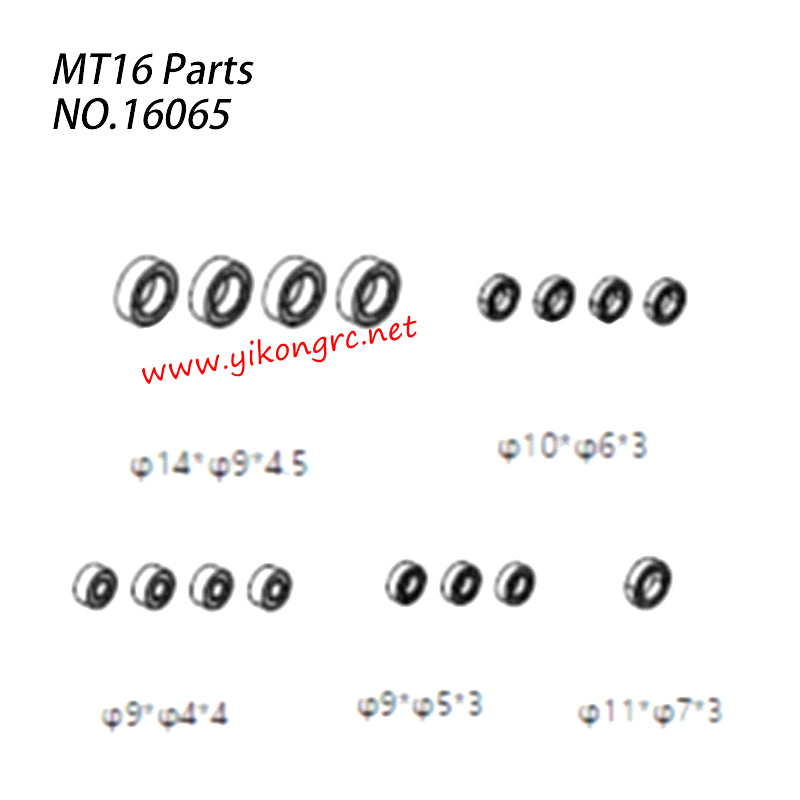 ZD Racing MT 16 RC Car Parts Bearing Set 16065