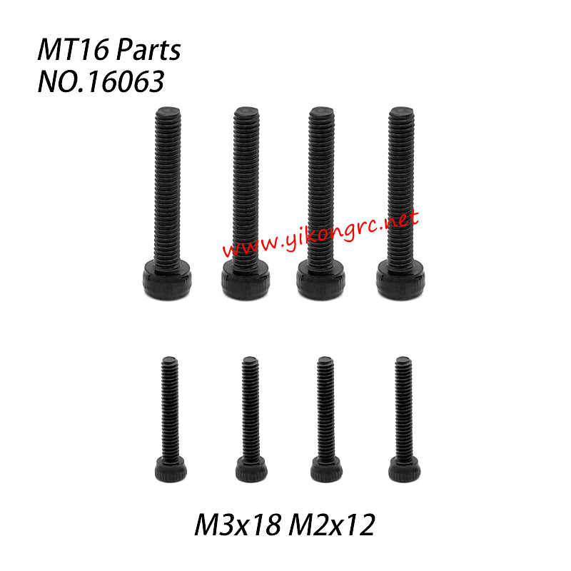 ZD Racing MT 16 RC Car Parts M3x18 M2x12 Screw 16063