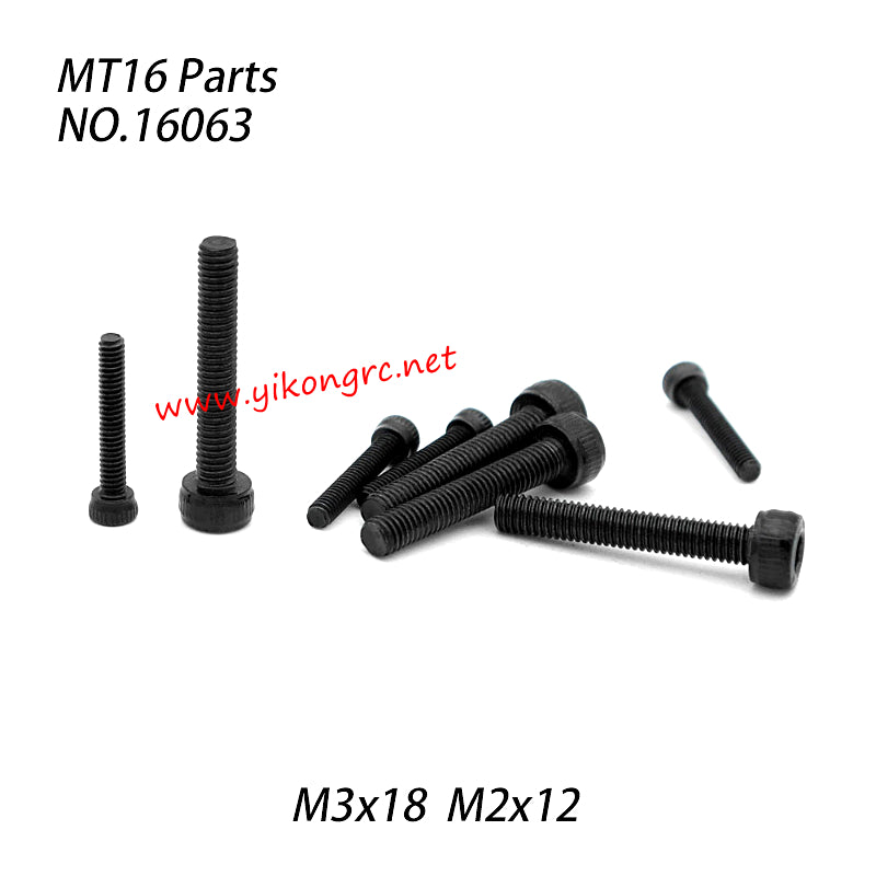 ZD Racing MT 16 RC Car Parts M3x18 M2x12 Screw 16063 8pcs
