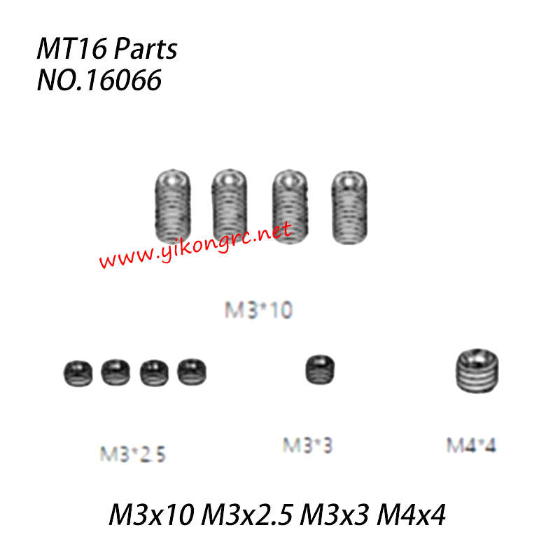 ZD Racing MT 16 RC Car Parts Machine Screw M3x10 M3x2.5 M3x3 M4x4 16066