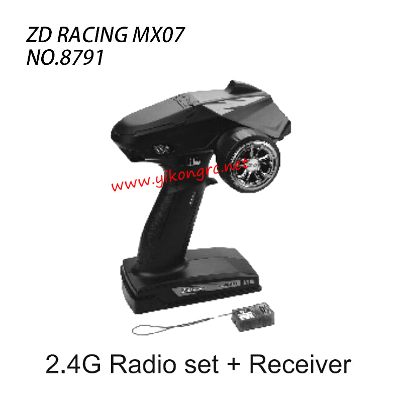 ZD Racing MX-07 Parts 2.4G Radio set and Receiver 8791