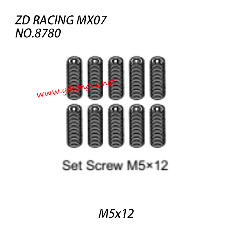 ZD Racing MX-07 Parts M5x12 Screw Set 8780