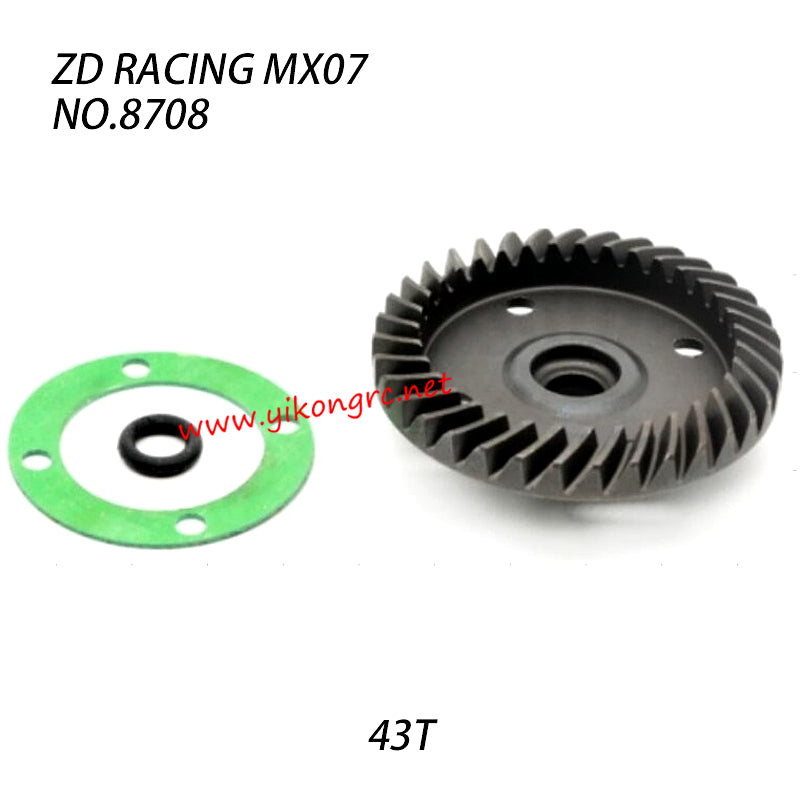 ZD Racing MX07 Parts 43T F/R Ring Gear CNC 8708