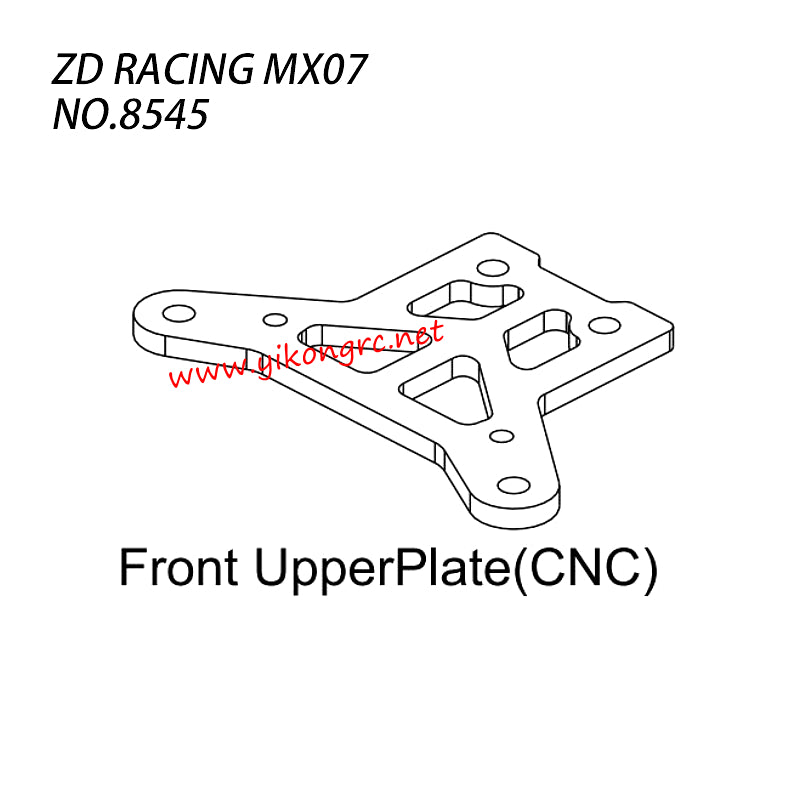 ZD Racing MX07 Parts Front Upper Plate CNC 8545