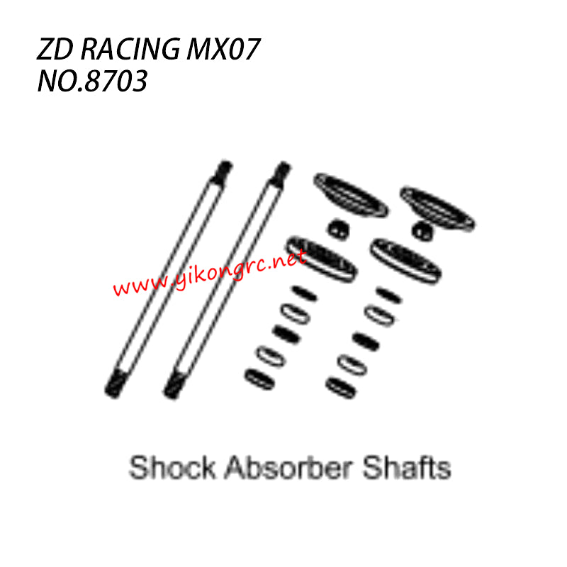 ZD Racing MX07 Parts Shock Absorbers Shafts 8703