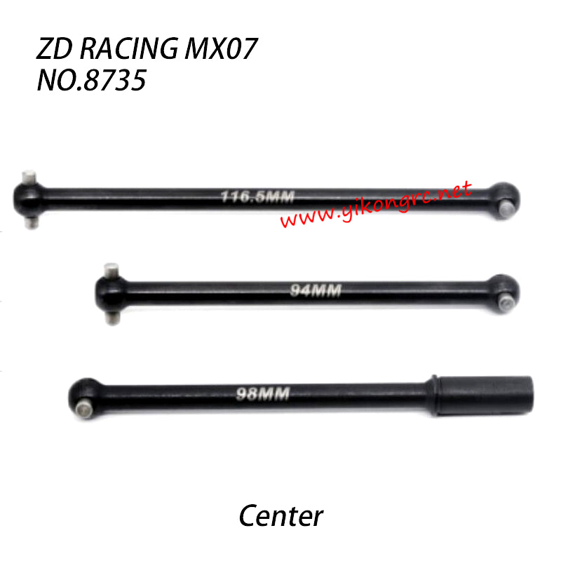 ZD Racing MX07 RC Truck Parts Center Drive Shaft 8735