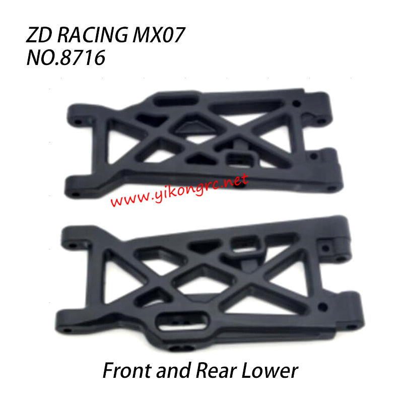 ZD Racing MX07 RC Truck Parts Front and Rear Lower Suspension Arm 8716