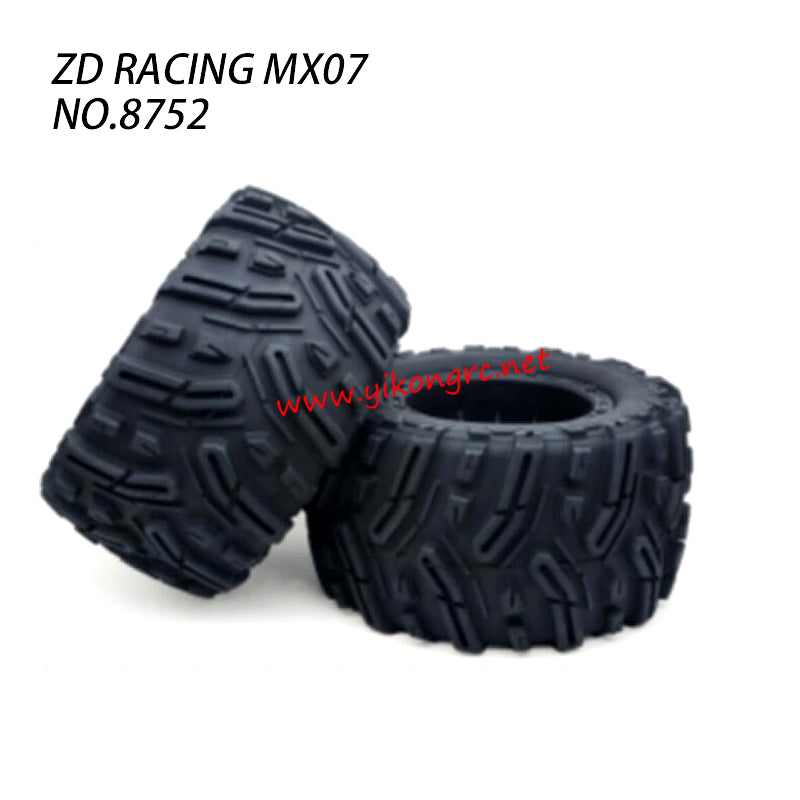 ZD Racing MX07 RC Truck Parts Wheel and Tire Black 8752